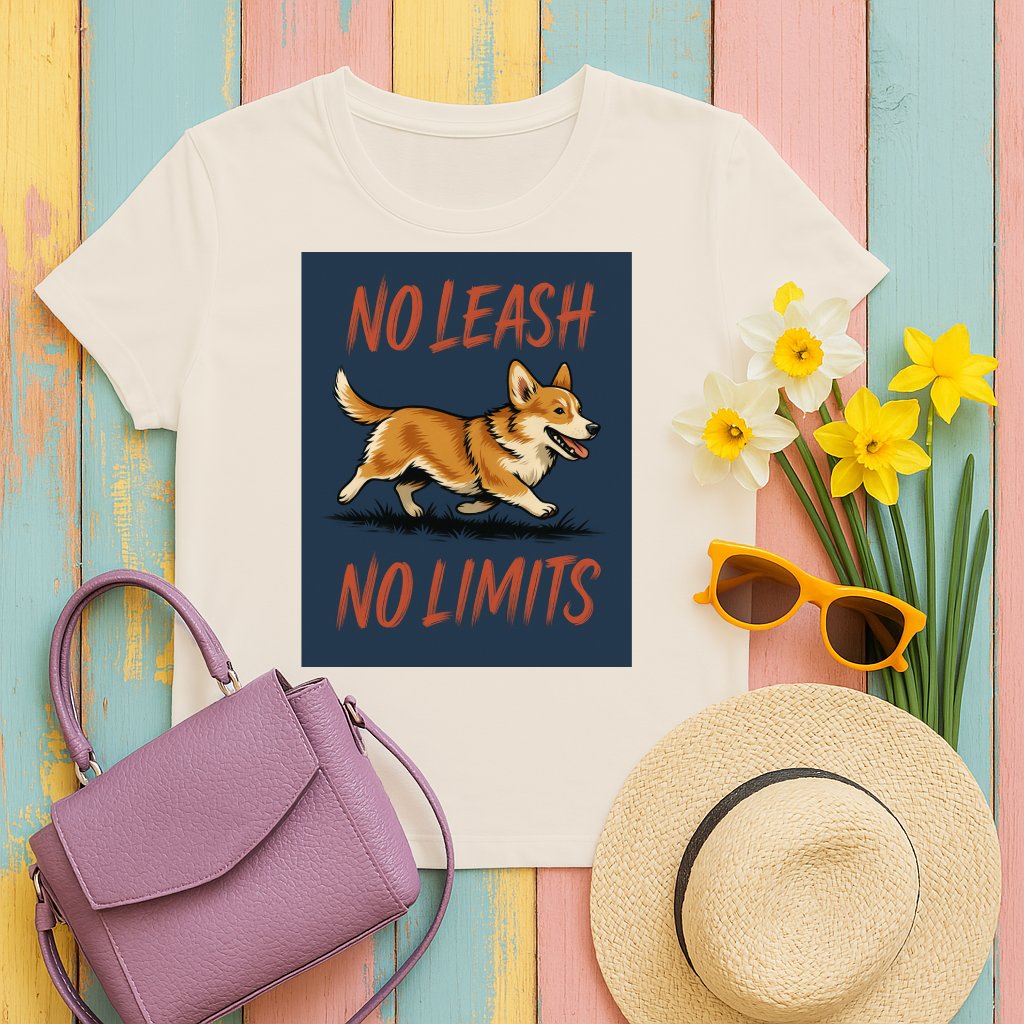 No Leash No Limits Corgi Graphic Print product type