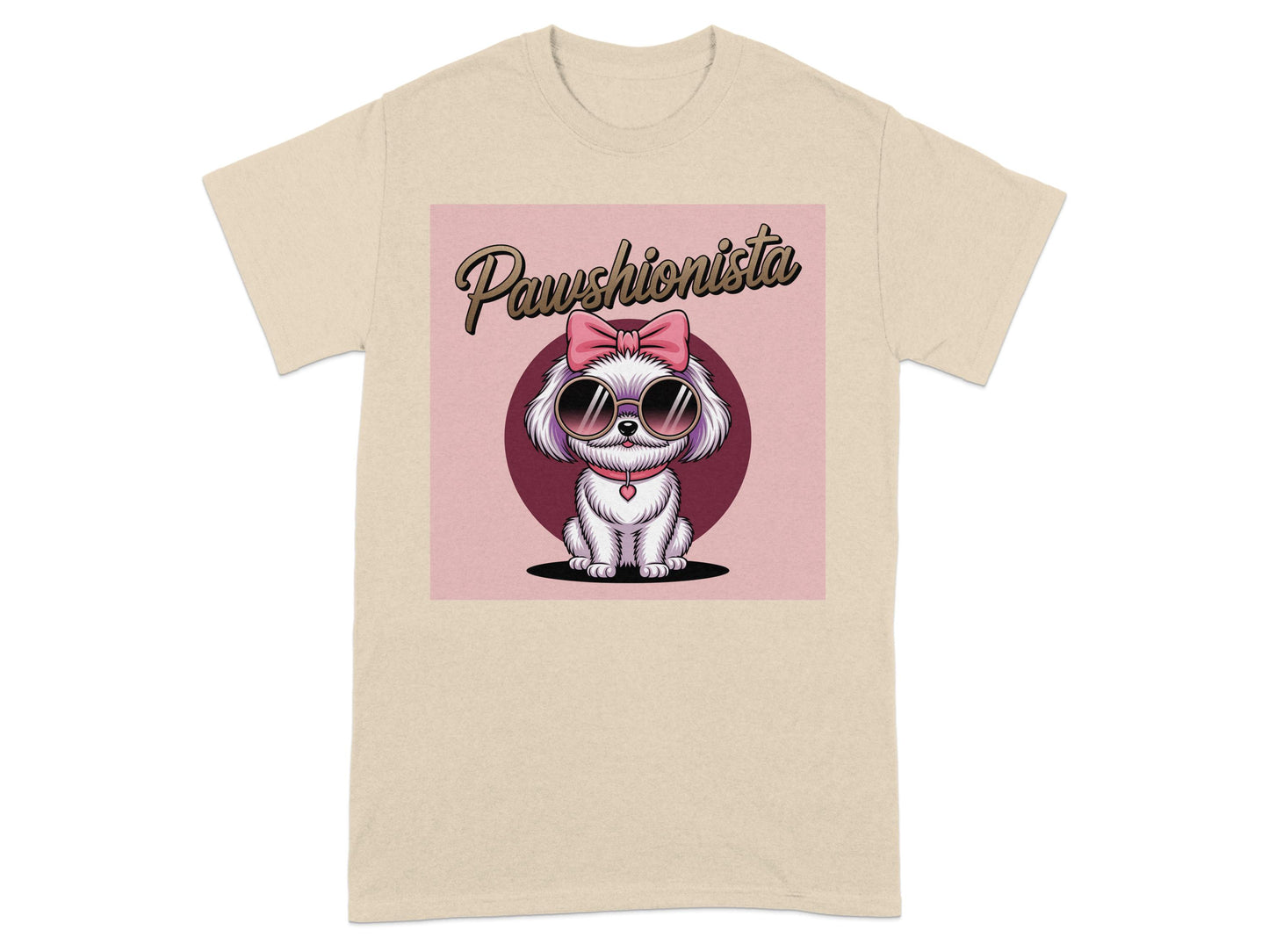 Trendy Pawshionista Dog Graphic Tee Shirt product