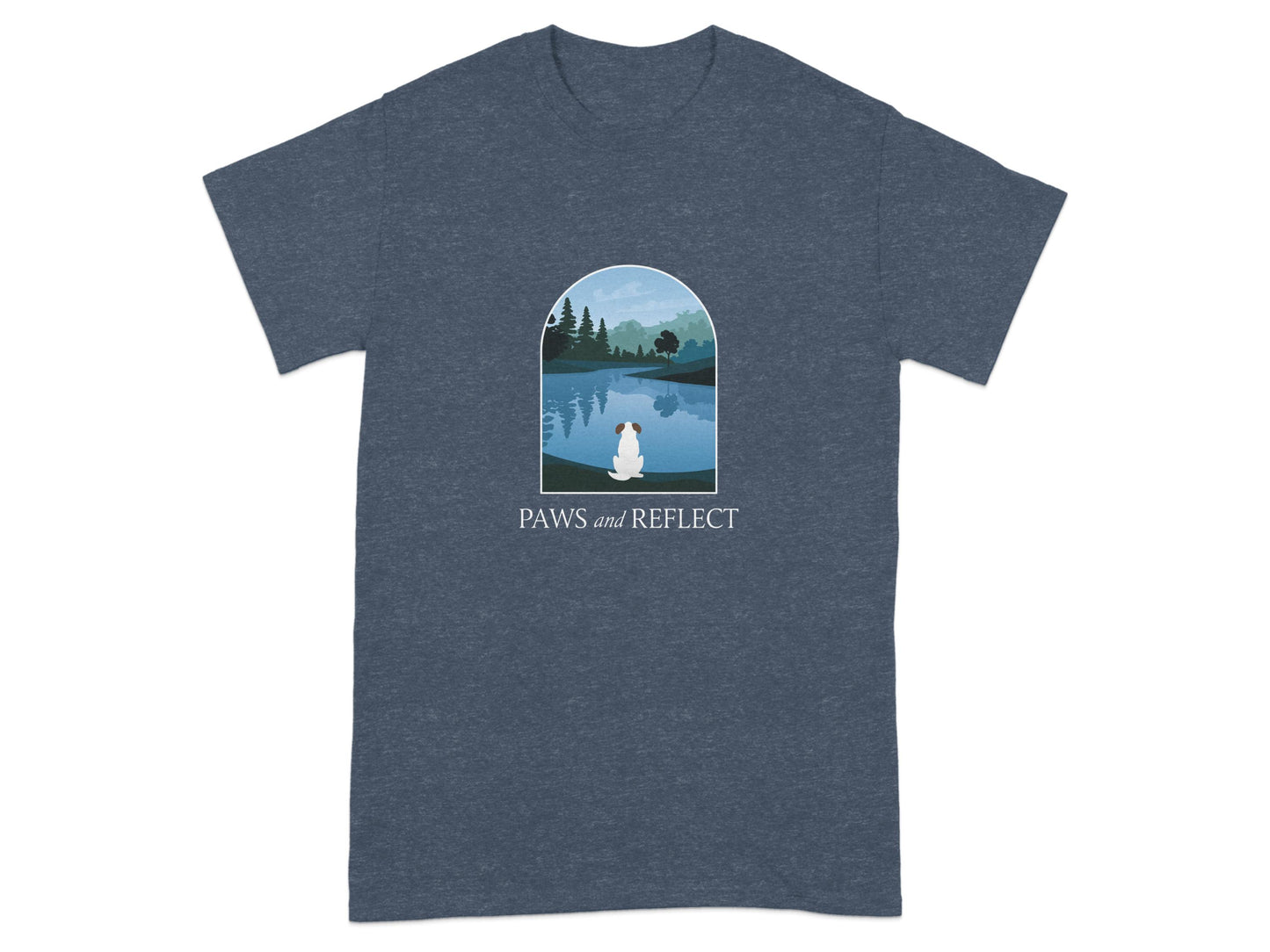 Paws and Reflect Blue Graphic Tee Shirt product