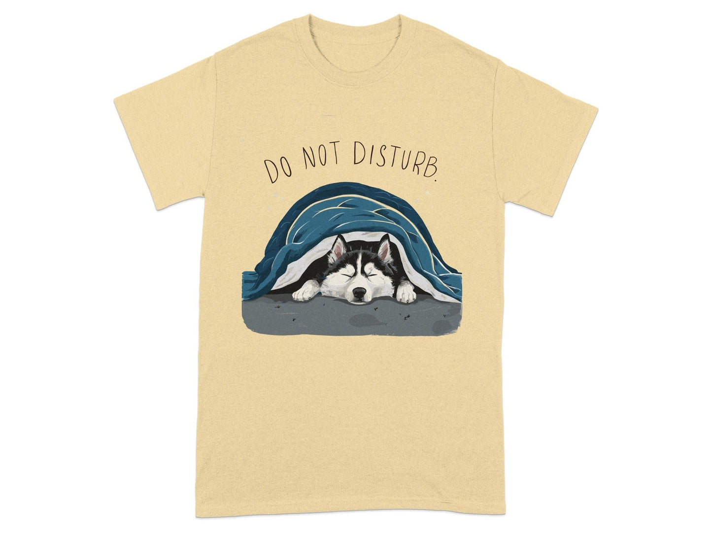 Do Not Disturb Sleeping Husky Graphic T-Shirt product