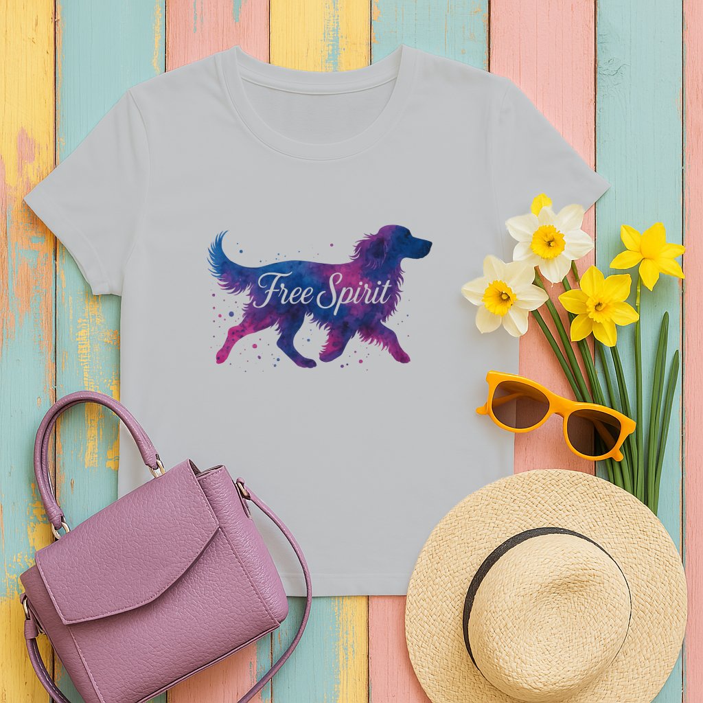 Free Spirit Dog Design Short Sleeve Tshirt product