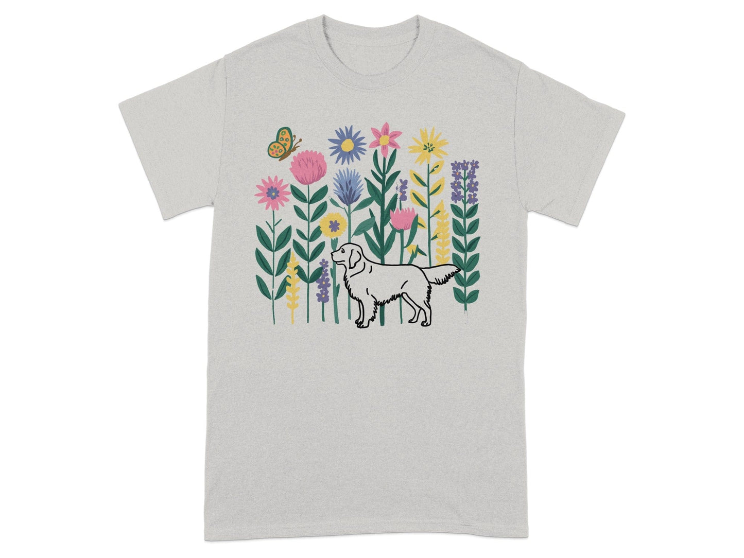 Floral Dog and Butterfly Graphic Tee product type
