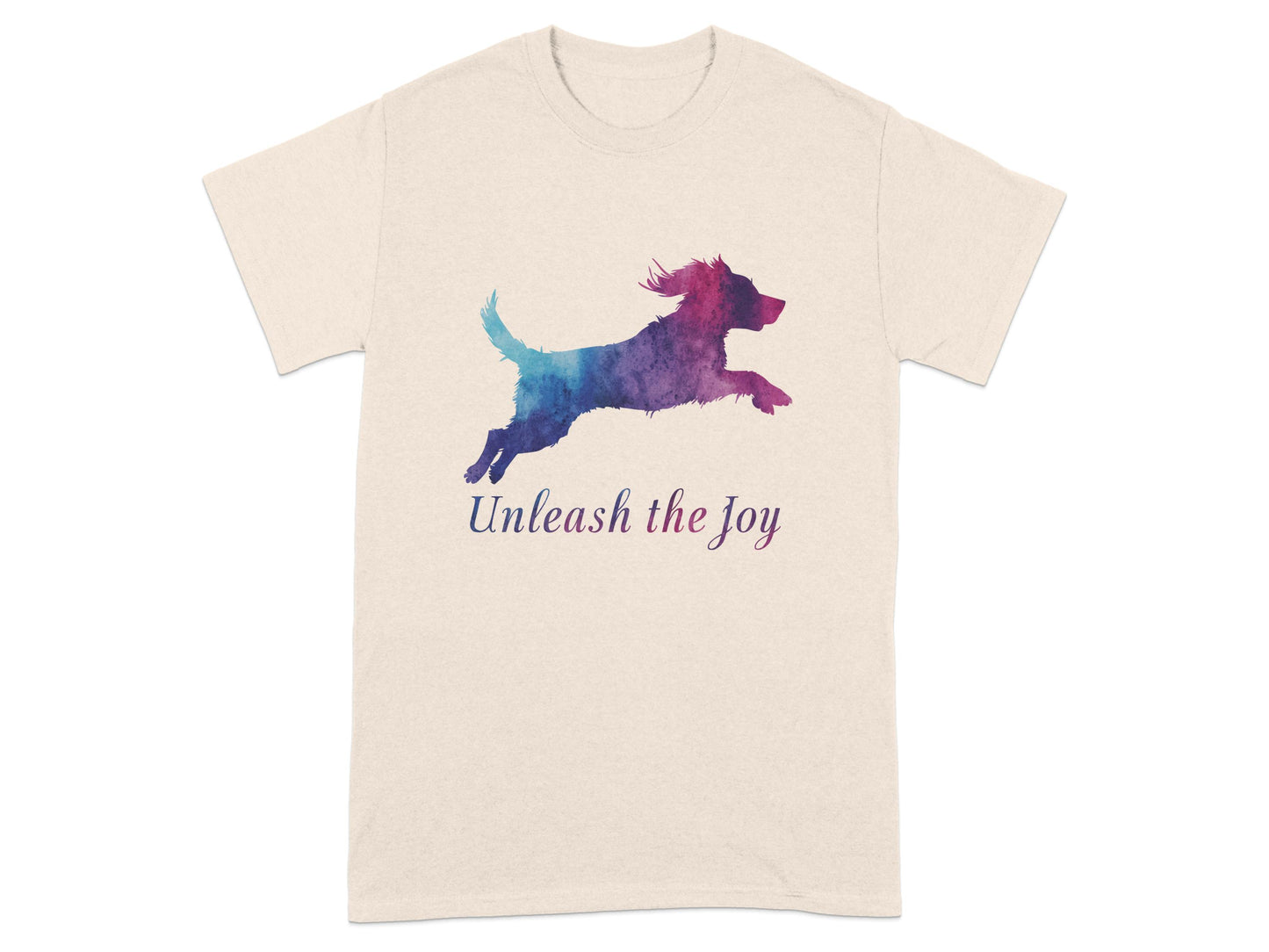 Colorful Dog Design Unleash the Joy T-Shirt product type