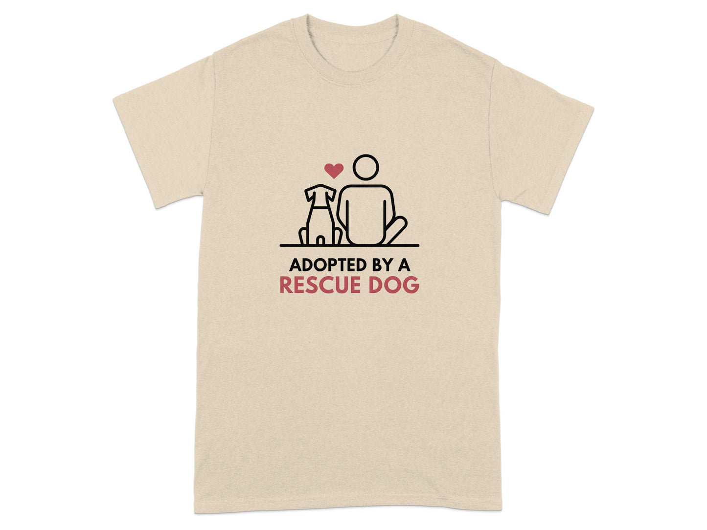 Adopted by a Rescue Dog Graphic T-Shirt product type