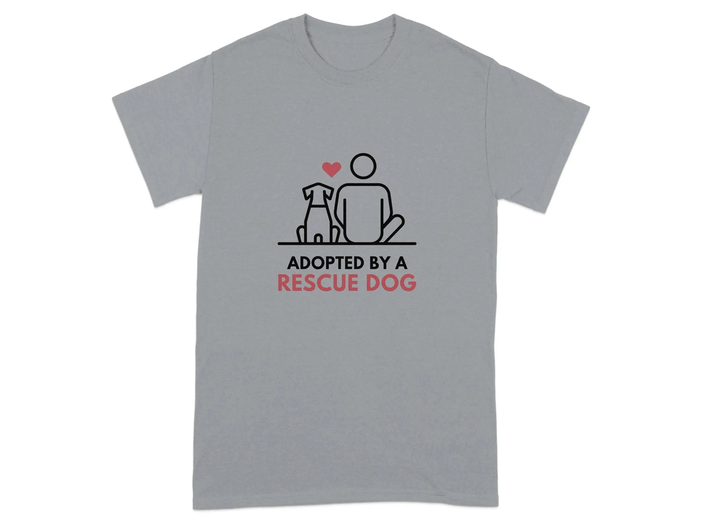 Adopted By A Rescue Dog Printed T-Shirts Gravel T-shirt