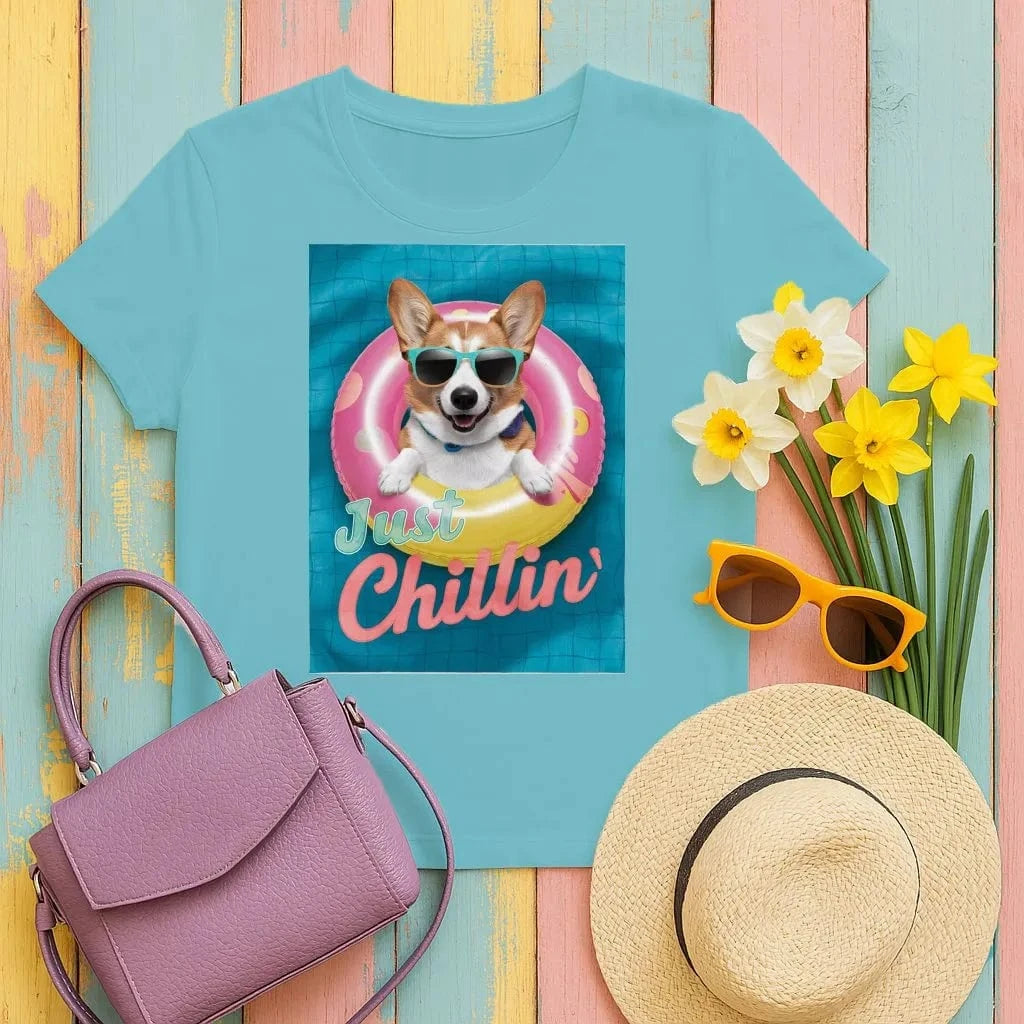 Adorable Corgi Just Chillin T-Shirts Delightful T-shirt