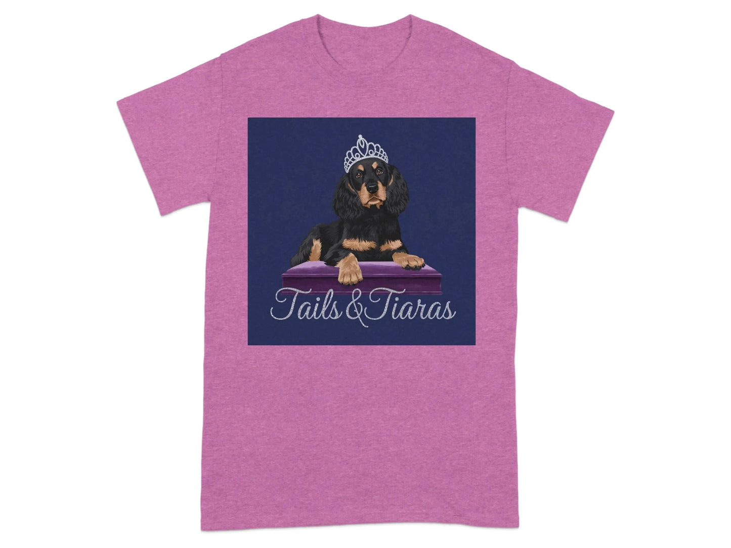 Adorable Gordon Setter and Tiara T-Shirts Heather Radiant Orchid T-shirt