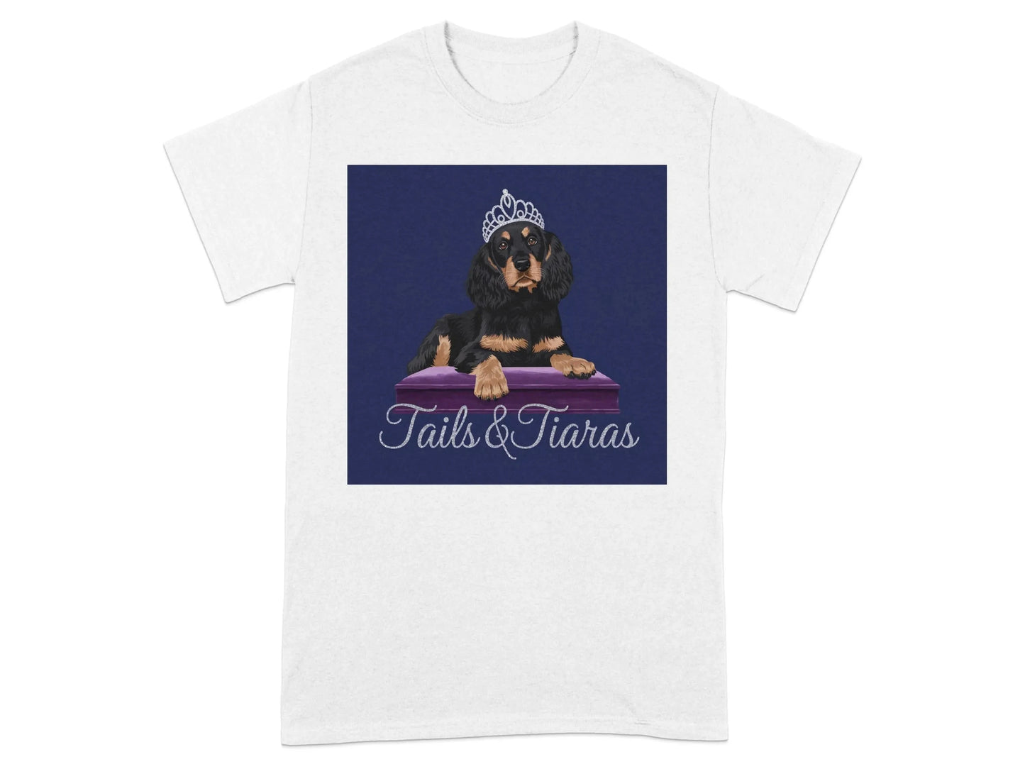Adorable Gordon Setter and Tiara T-Shirts White T-shirt
