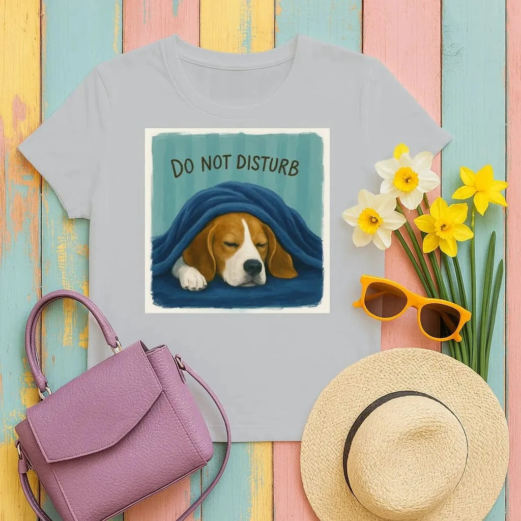 Do Not Disturb Sleeping Beagle T-Shirts Gravel T-shirt