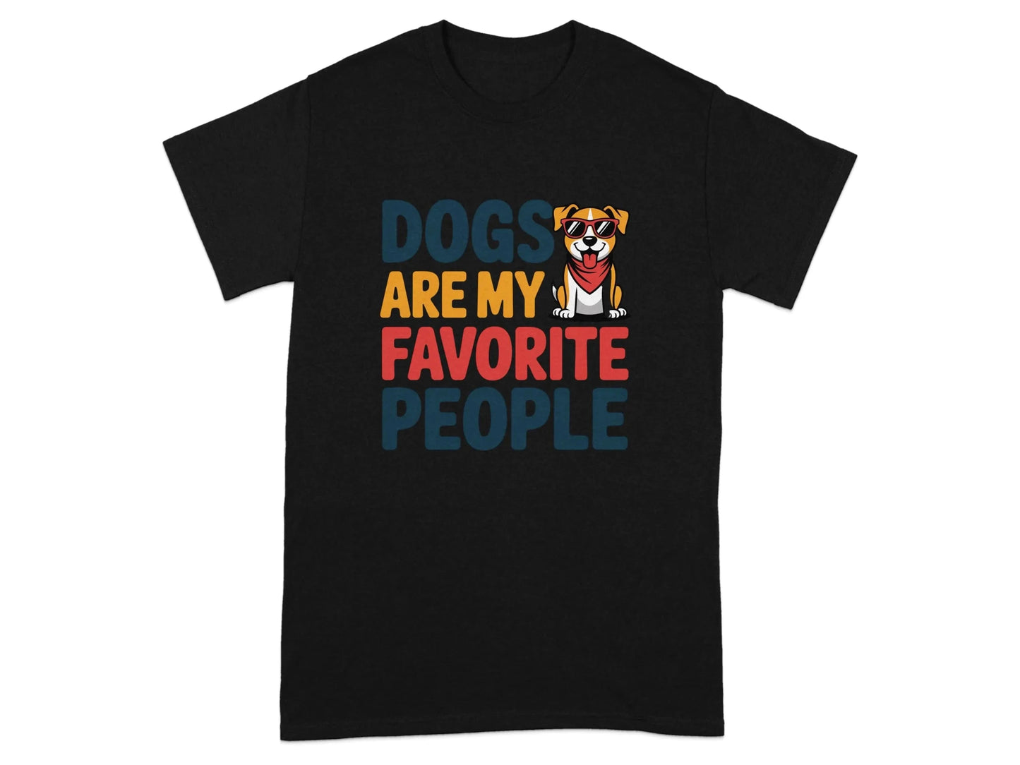 Dogs Are My Favorite People T-Shirts Black T-shirt