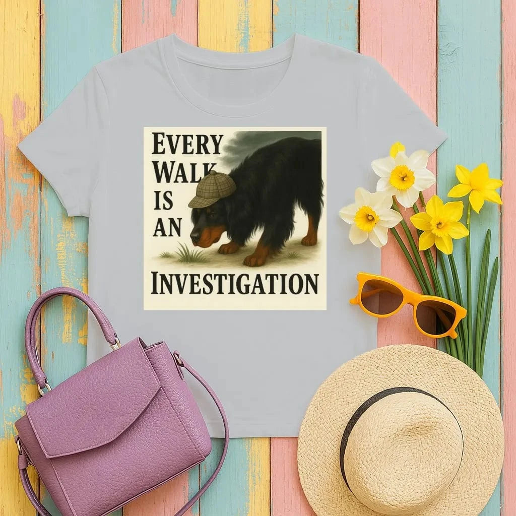 Every Walk is an Investigation Gordon Setter T-Shirt Gravel T-shirt
