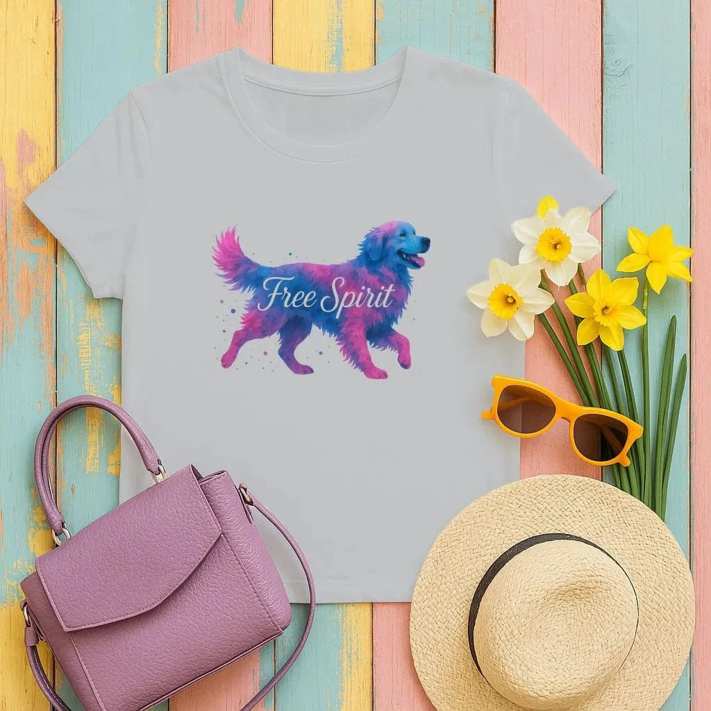 Golden Retriever Free Spirit T-Shirts Gravel T-shirt