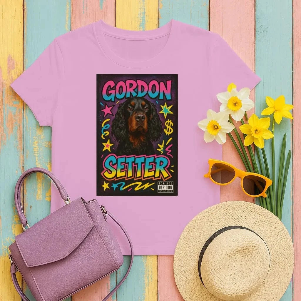 Gordon Setter 90's T-Shirts Heather Radiant Orchid T-shirt
