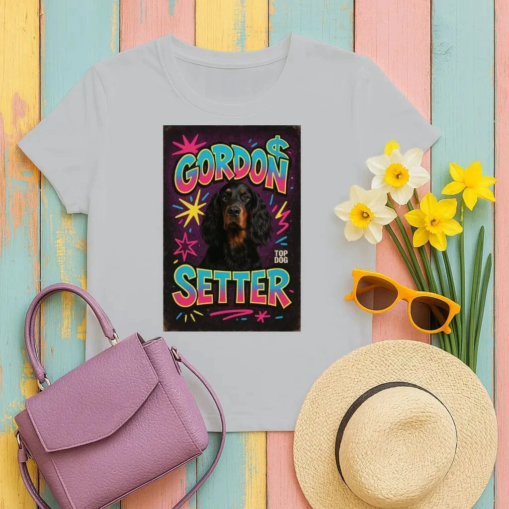 Gordon Setter Top Dog Retro Design T-Shirts Gravel T-shirt