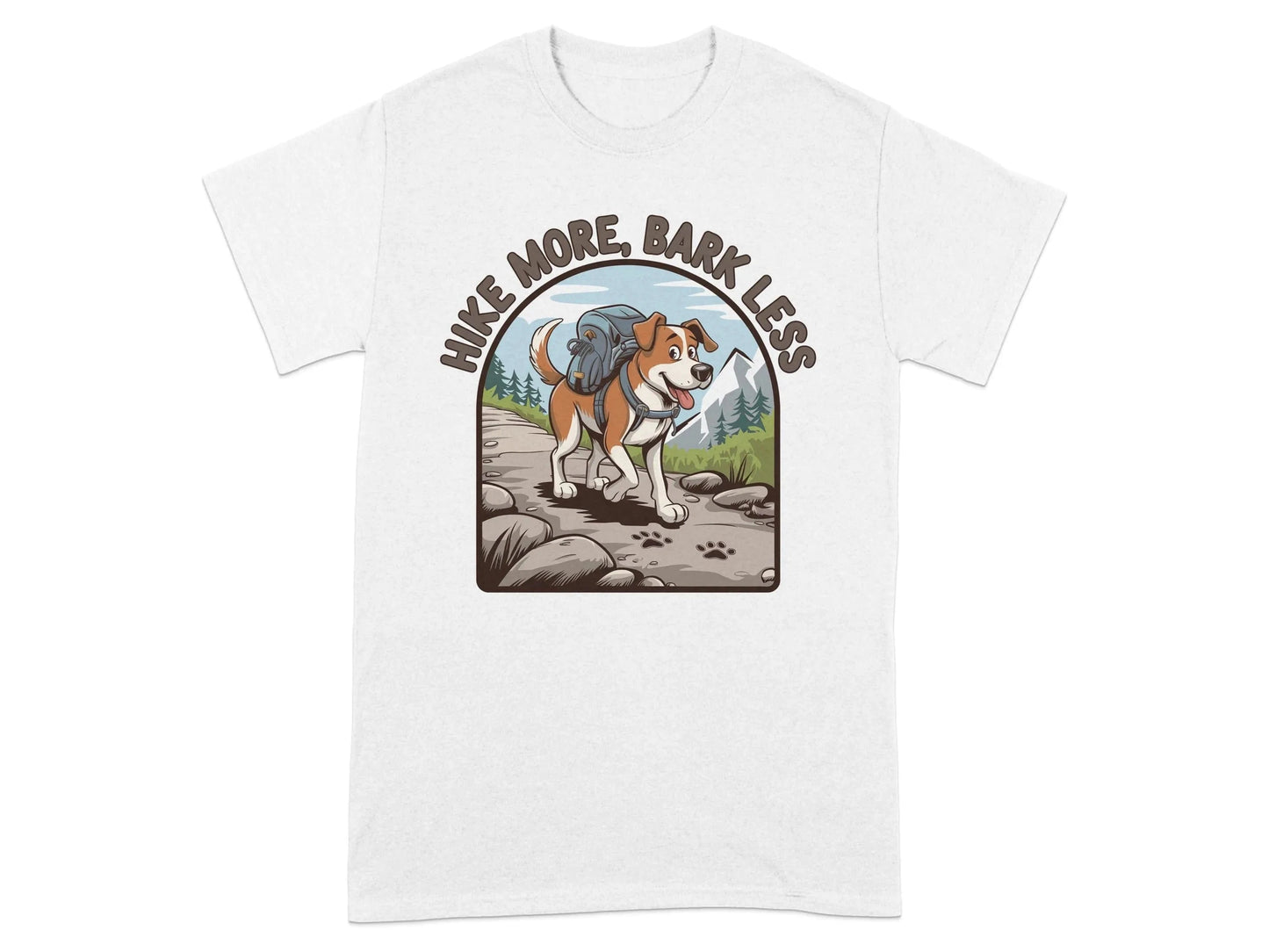 Hike More Bark Less Outdoor Adventure T-Shirts White T-shirt