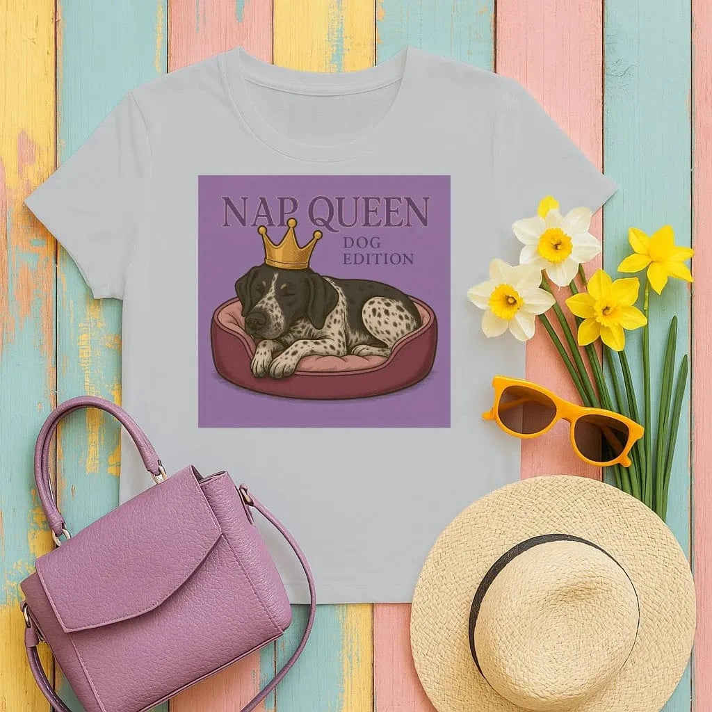 Nap Queen Dog Edition German Shorthaired Pointer T-Shirts Gravel T-shirt