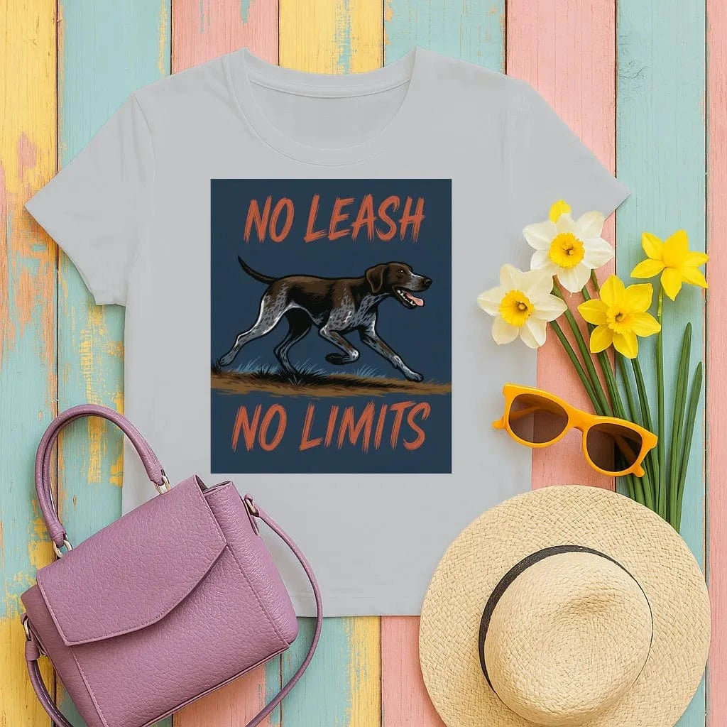 No Leash No Limits German Shorthaired Pointer T-Shirts Gravel T-shirt