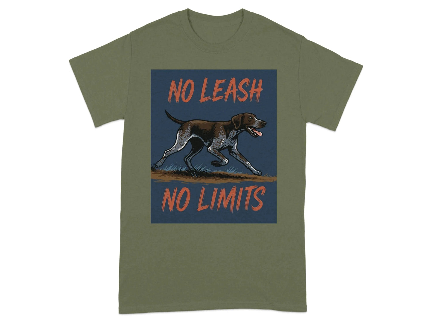 No Leash No Limits German Shorthaired Pointer T-Shirts T-shirt