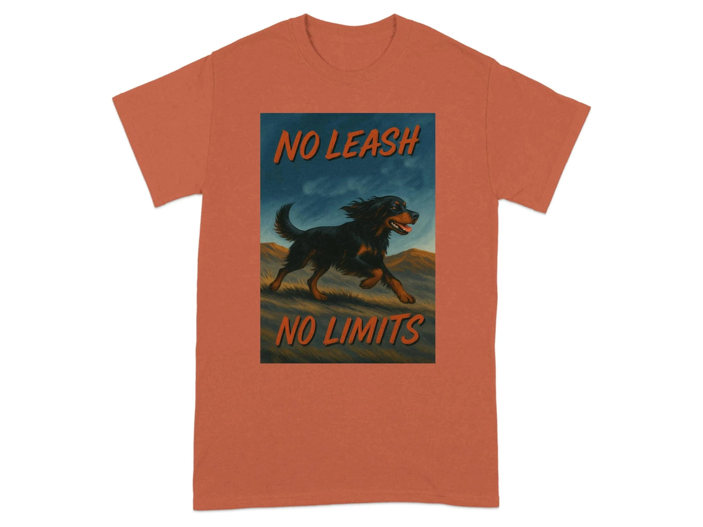 No Leash No Limits Gordon Setter T-Shirts T-shirt