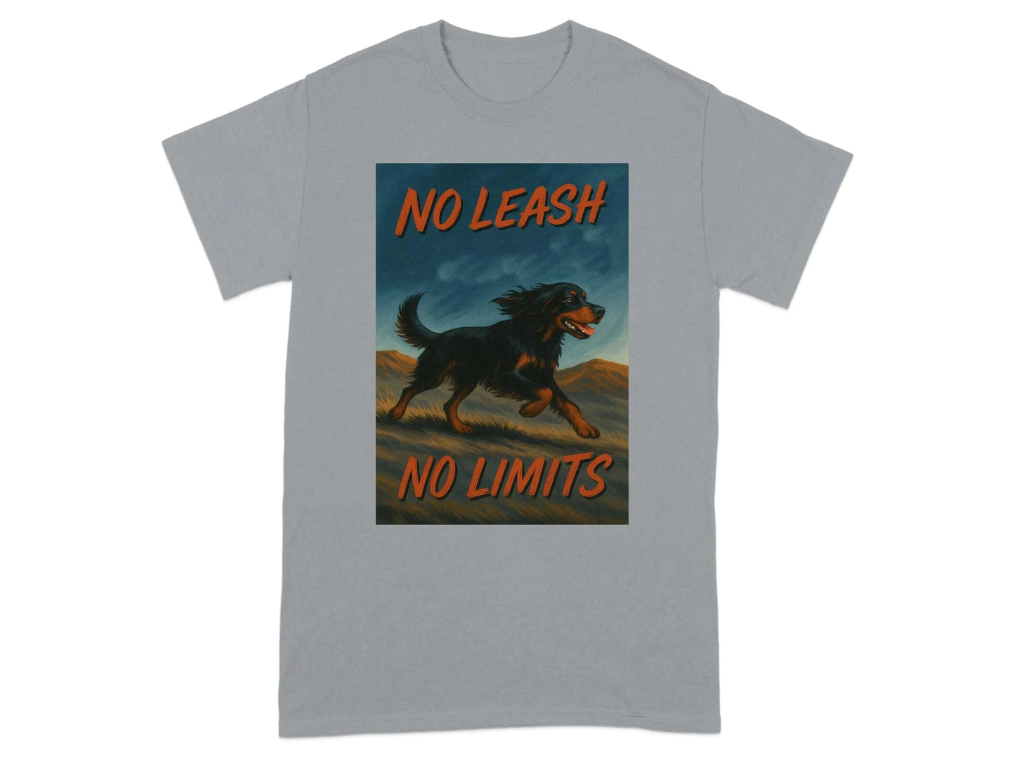 No Leash No Limits Gordon Setter T-Shirts T-shirt