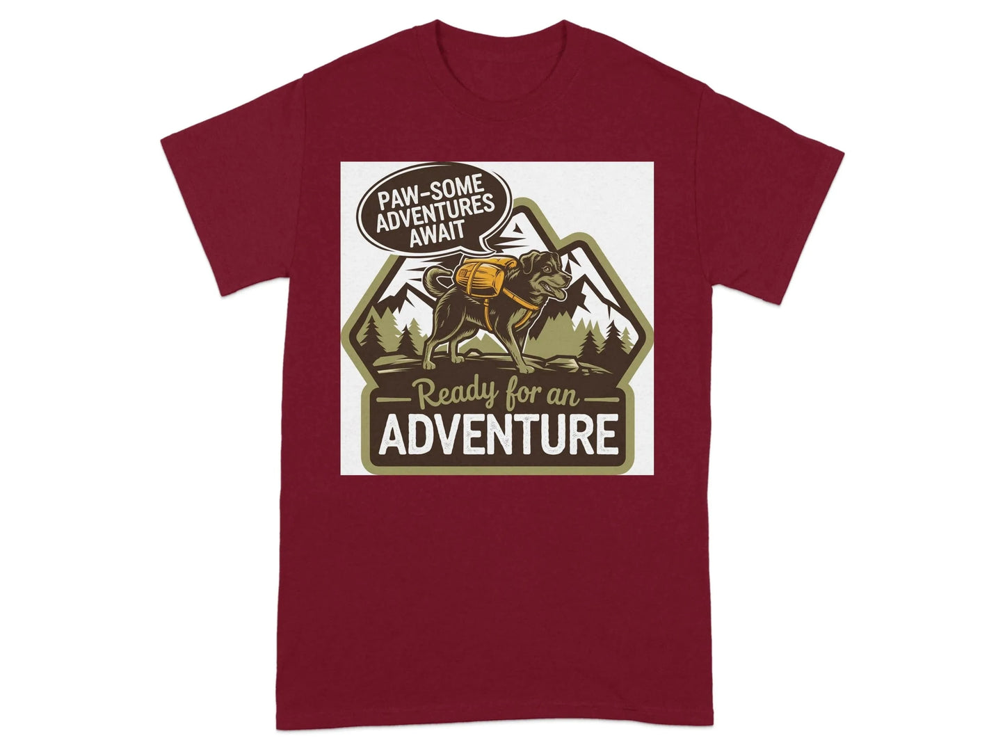 Paw-some Adventures Await Ready For An Adventure T-Shirts T-shirt