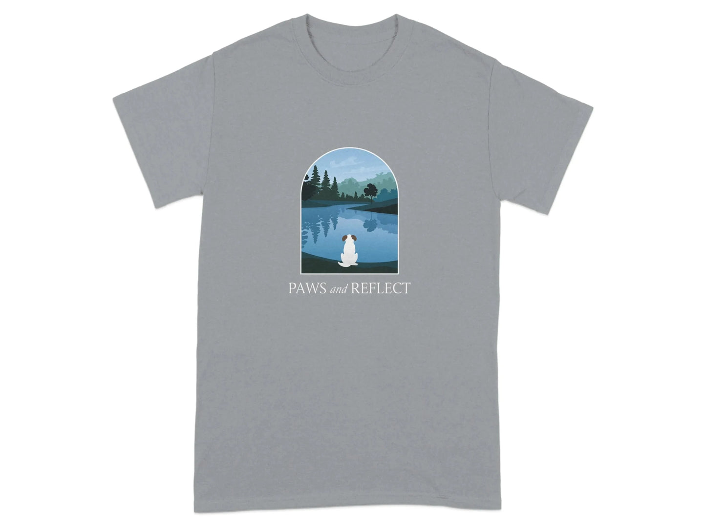 Paws and Reflect White Dog T-Shirts Gravel T-shirt