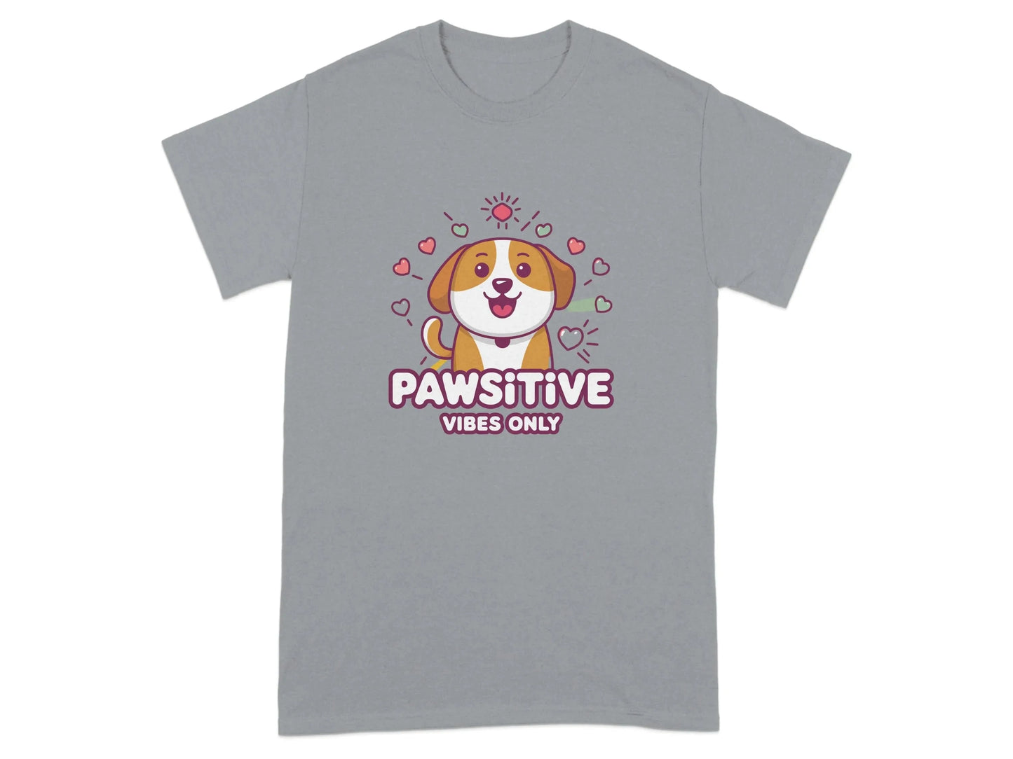 Pawsitive Vibes Only Cute Dog T-Shirts Gravel T-shirt