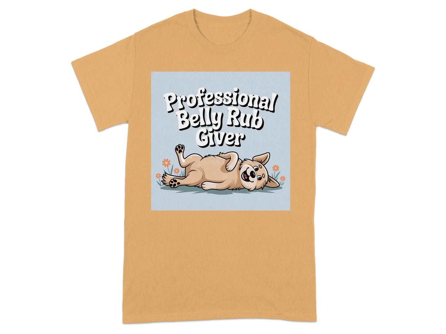 Professional Belly Rub Giver Cute Dog T-Shirts Old Gold T-shirt