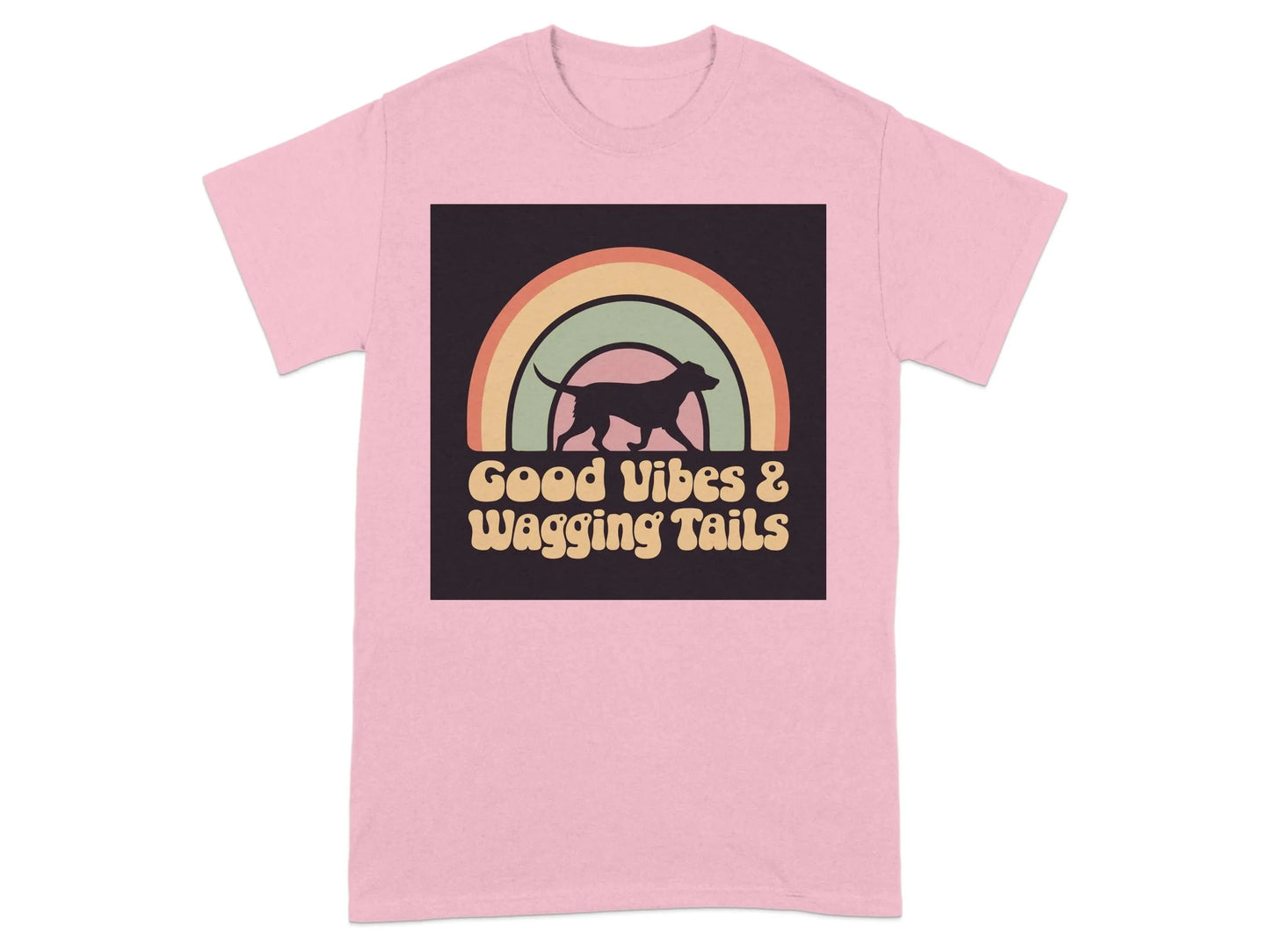 Pitt Bull Good Vibes Wagging Tails T-Shirts Light Pink T-shirt