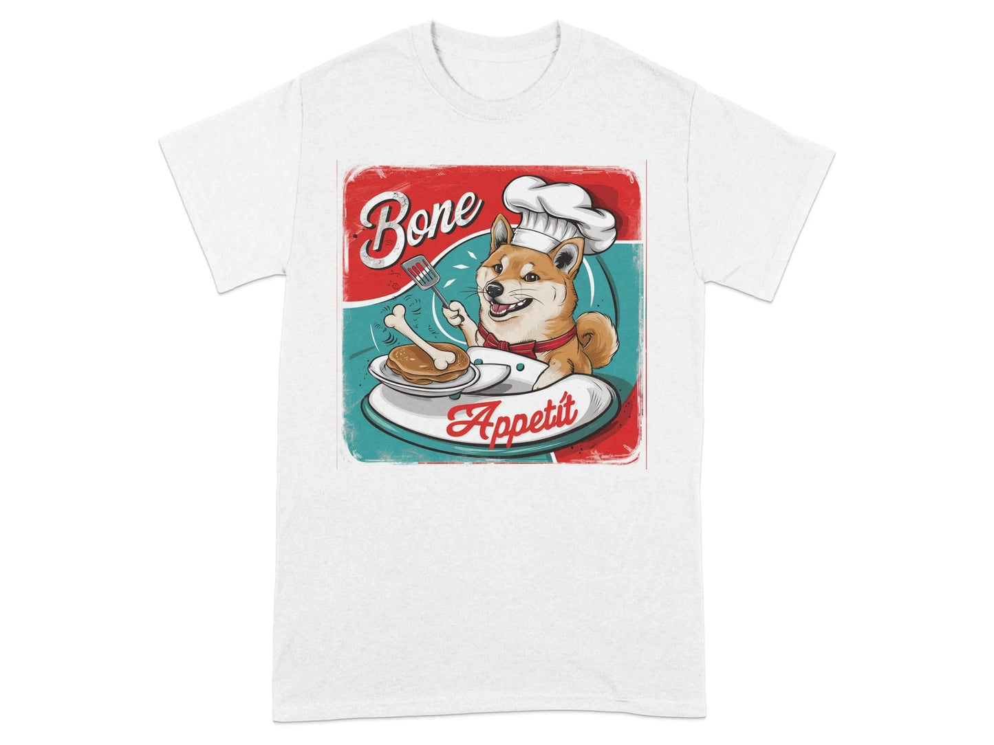 Shiba Inu Bone Appetit T-Shirts White T-shirt