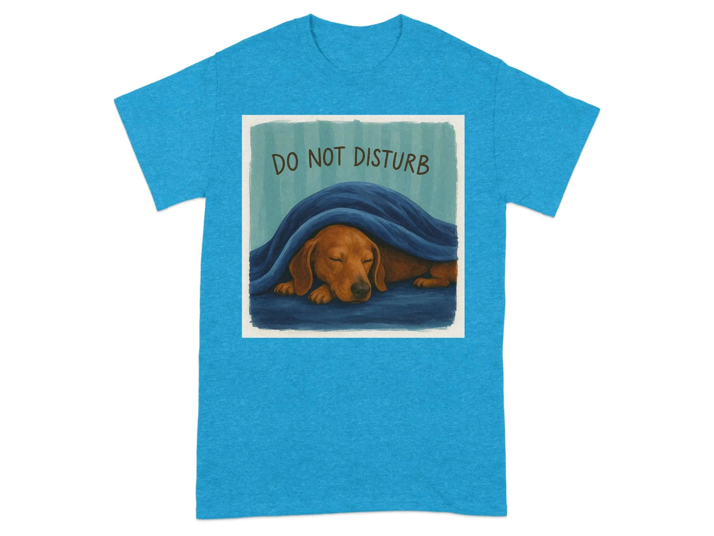 Sleeping Dachshund under Blanket T-Shirts T-shirt