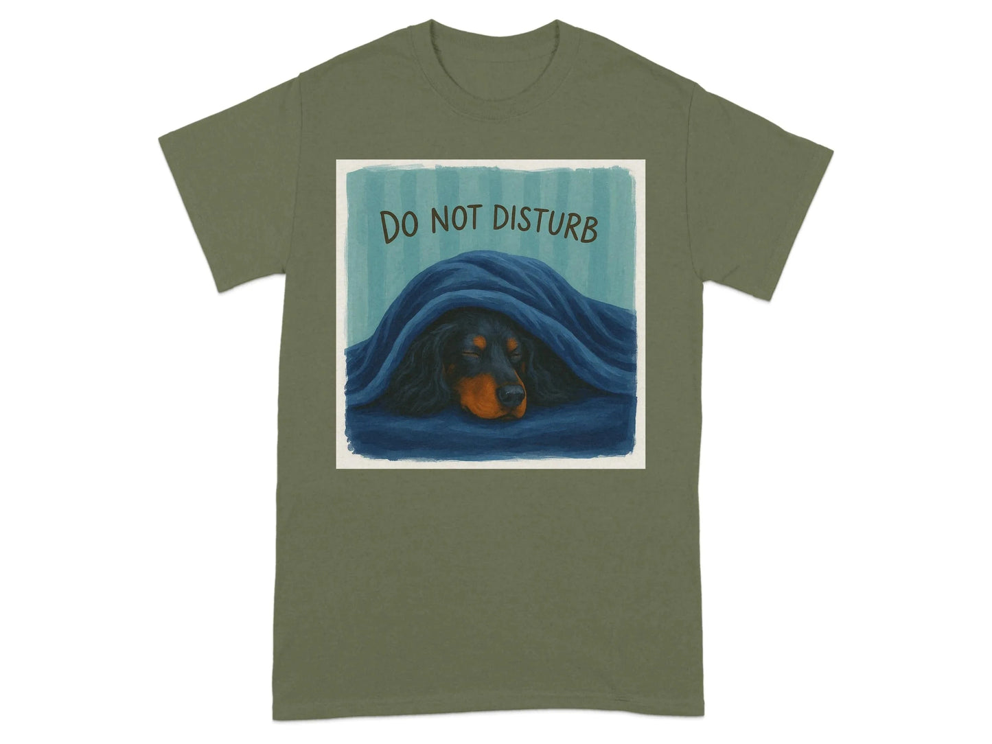 Sleeping Gordon Setter under Blanket T-Shirts T-shirt