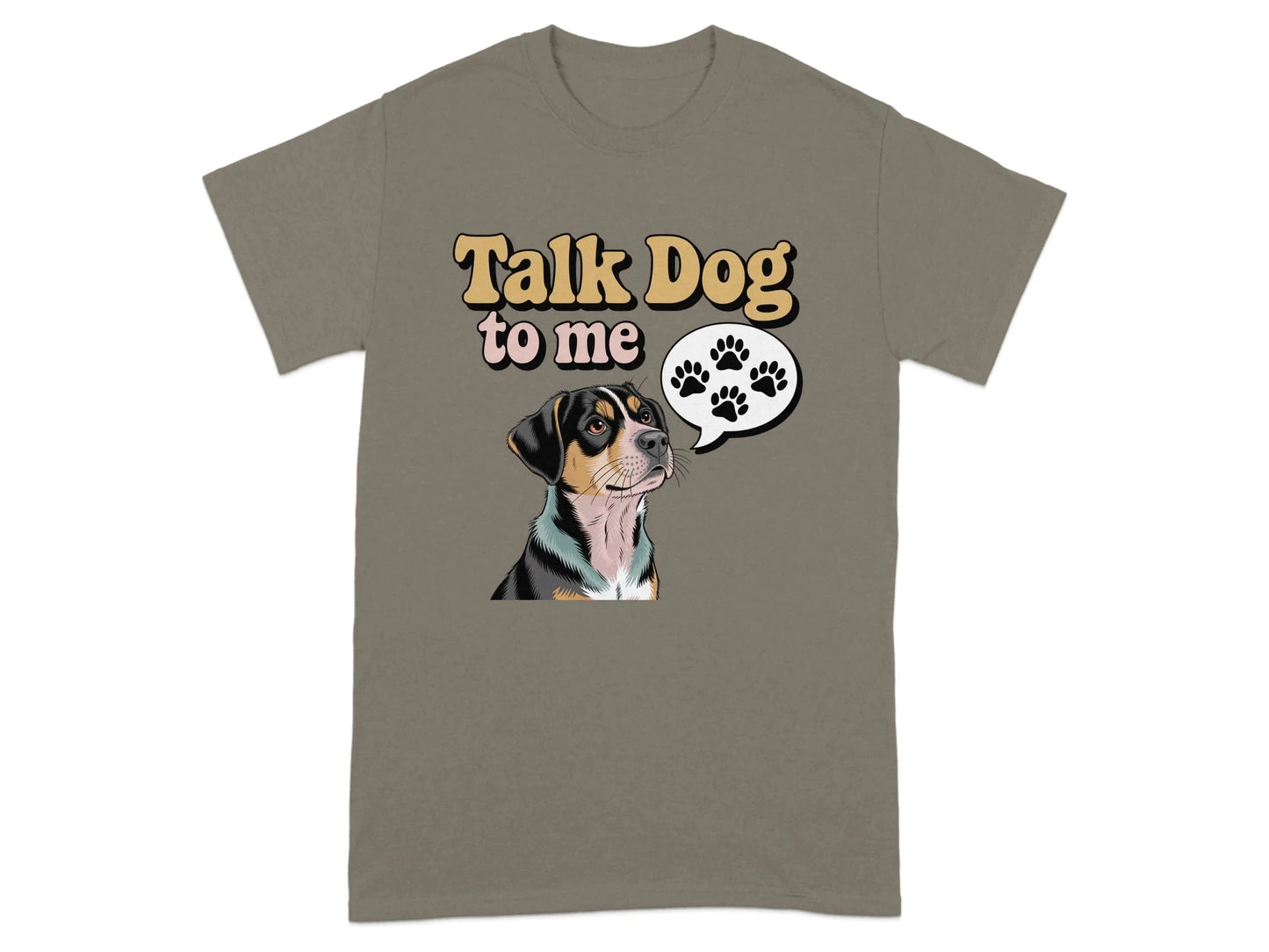Talk Dog To Me Print Cool T-Shirts Brownsavana T-shirt