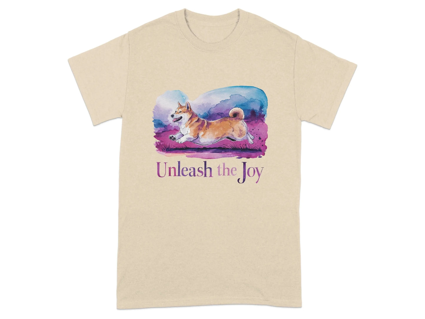 Unleash the Joy Colorful Corgi T-Shirts Sand T-shirt