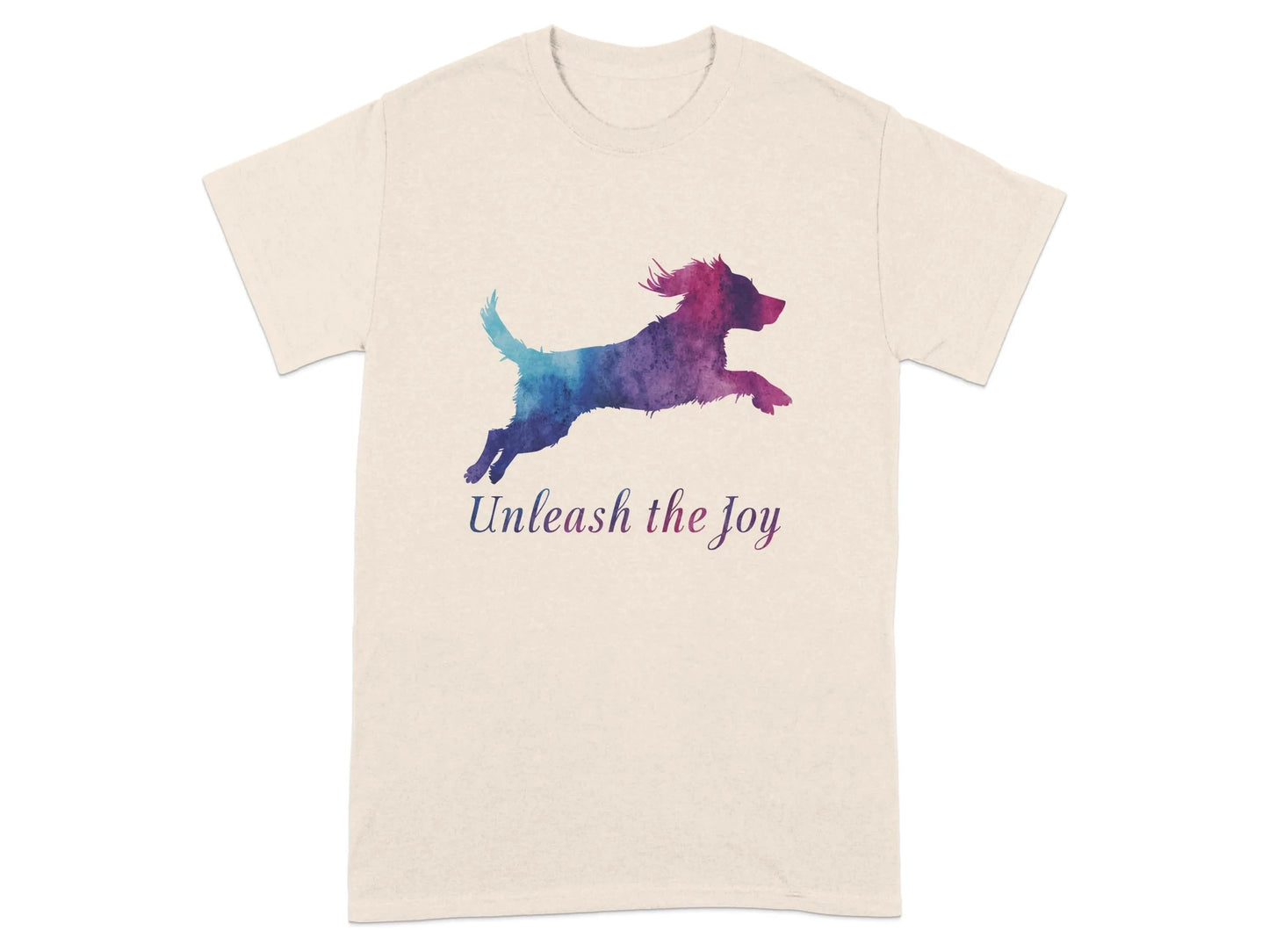 Unleash the Joy Colorful Dog T-Shirts Natural T-shirt