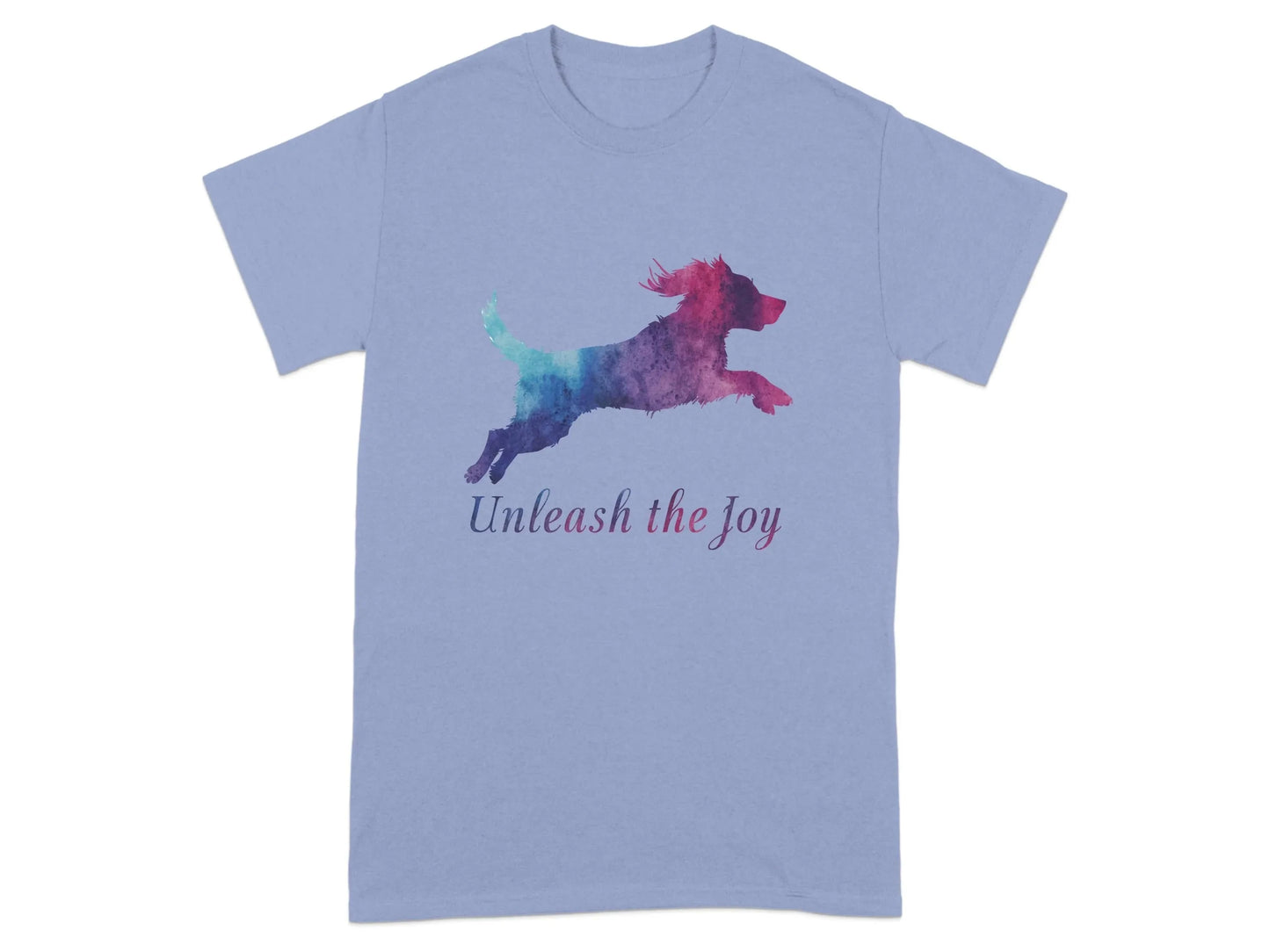 Unleash the Joy Colorful Dog T-Shirts Violet T-shirt