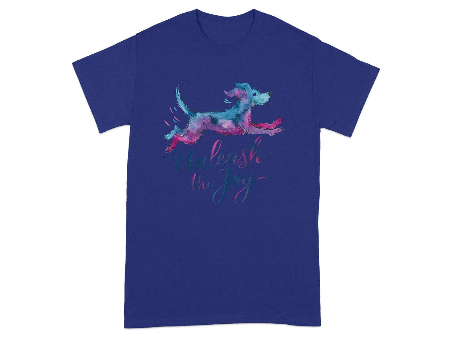 Unleash the Joy Dog T-Shirts Cobalt T-shirt