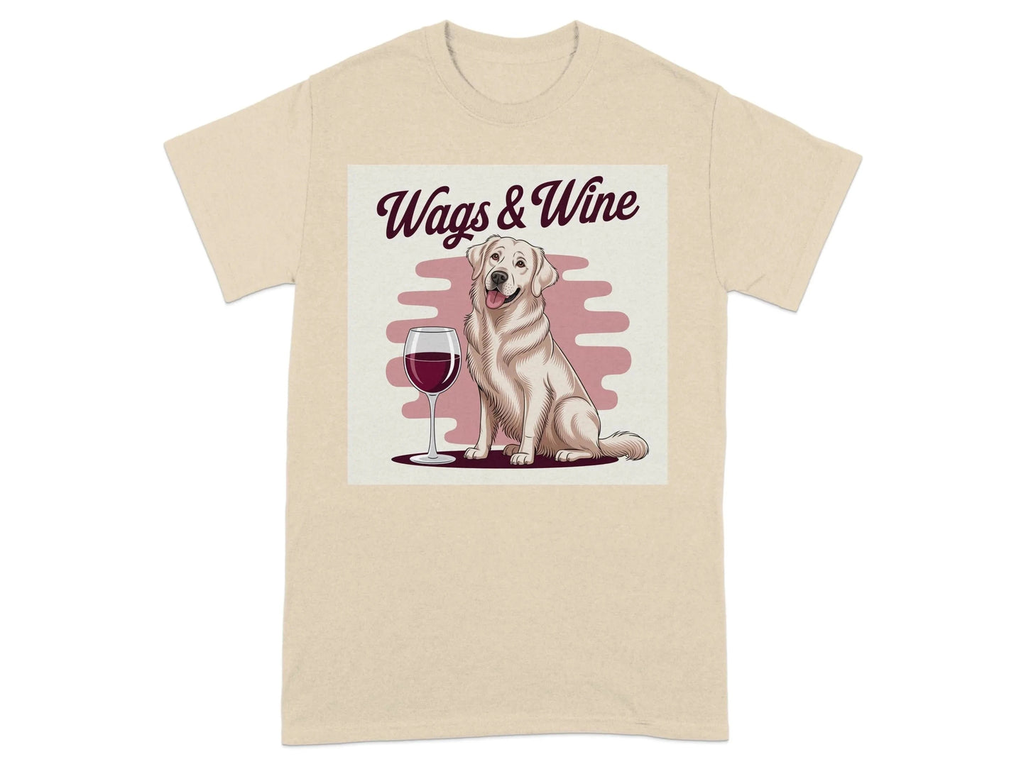 Wags and Wine Lab T-Shirts Sand T-shirt