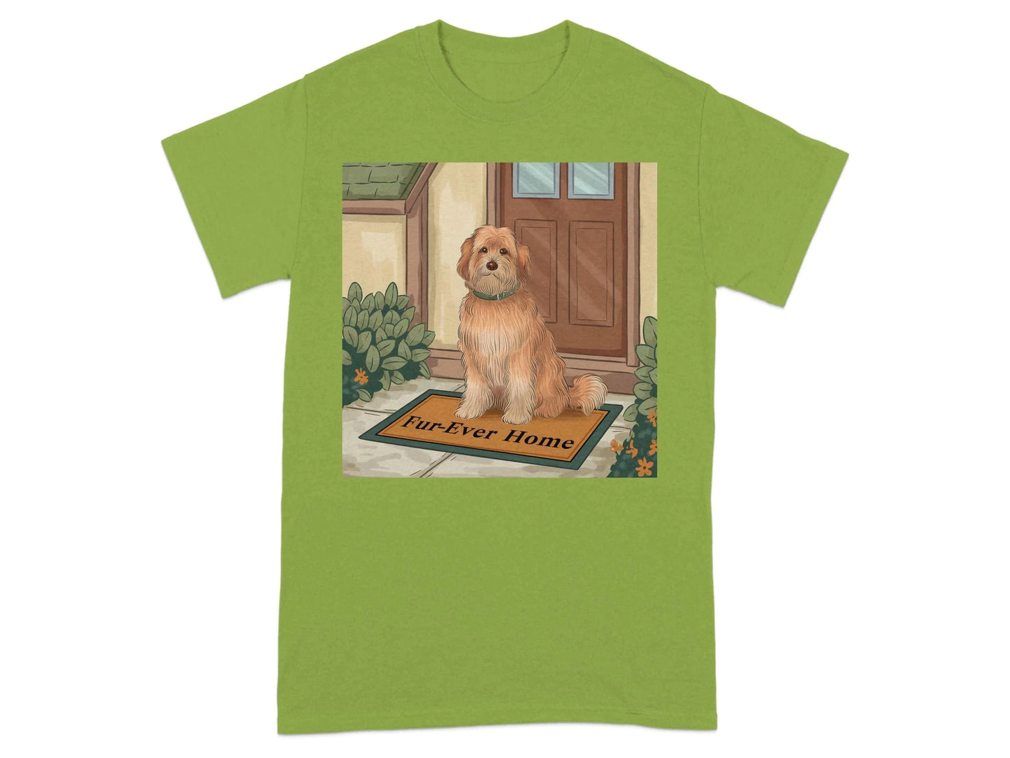 Welcome Home Adorable Dog Fur-Ever Home T-Shirts Kiwi T-shirt