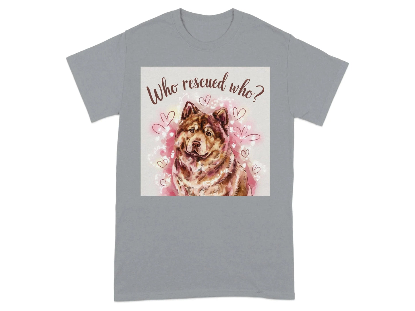 Who Rescued Who Design on Unique T-Shirts Gravel T-shirt