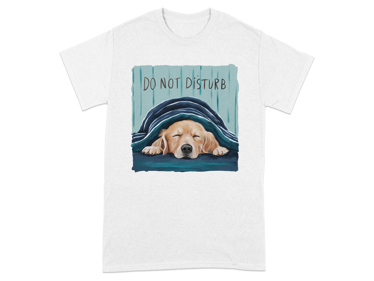 Do Not Disturb Sleeping Dog Print T-shirt product