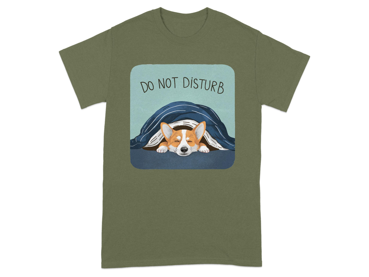 Do Not Disturb Sleeping Corgi T-Shirt product type