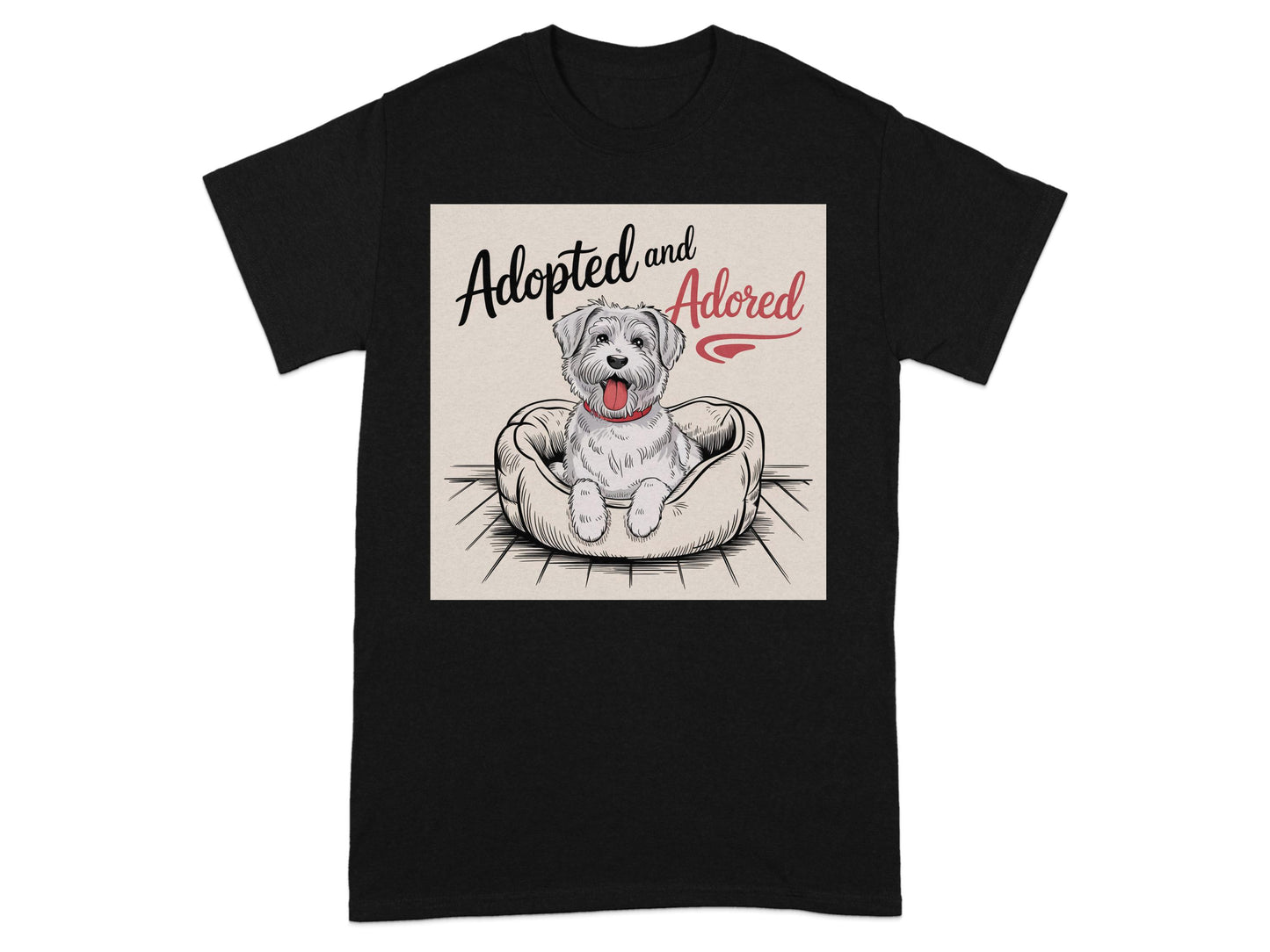 Adopted and Adored Dog Lover Graphic T-Shirt Product