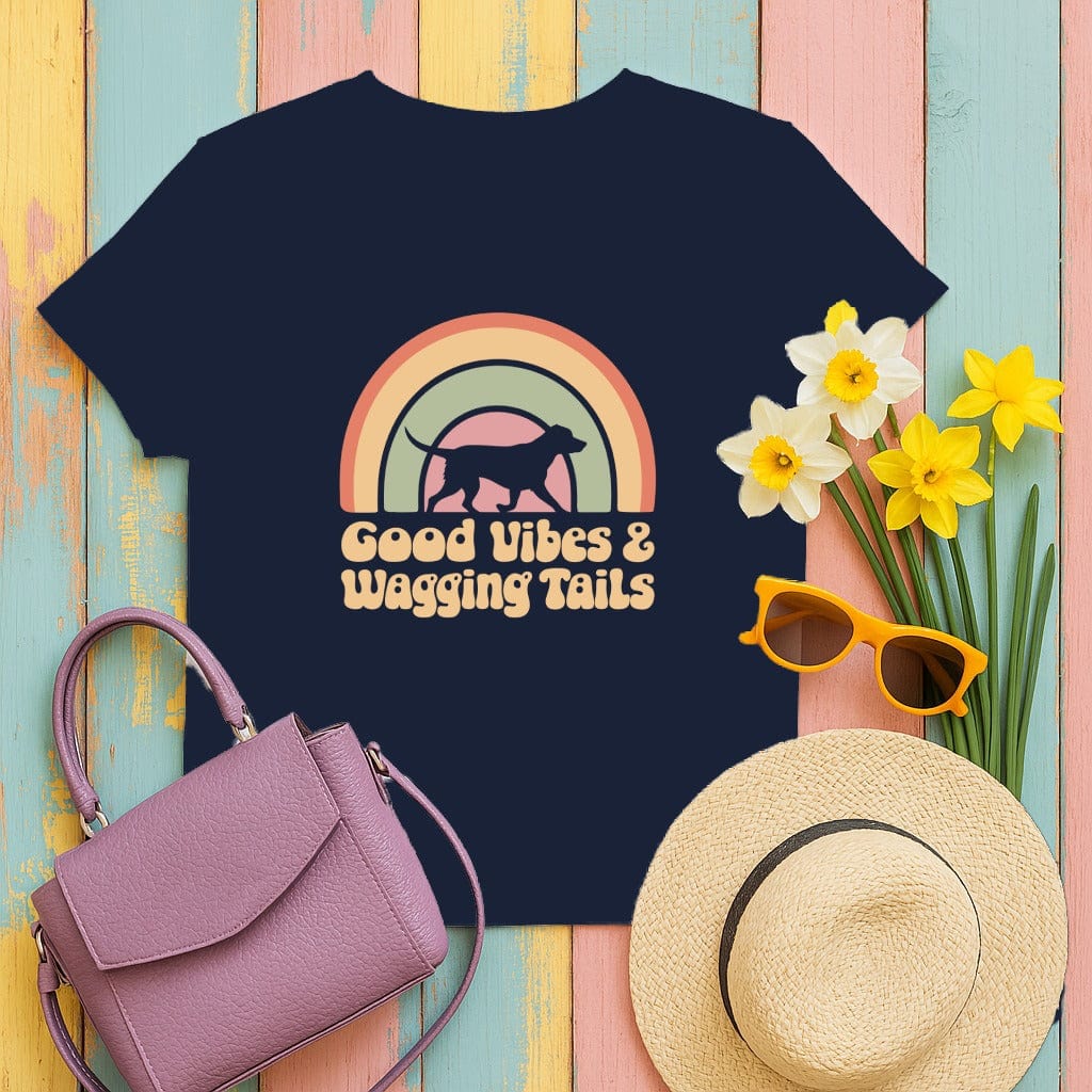 Good Vibes and Wagging Tails Graphic T-Shirt product type