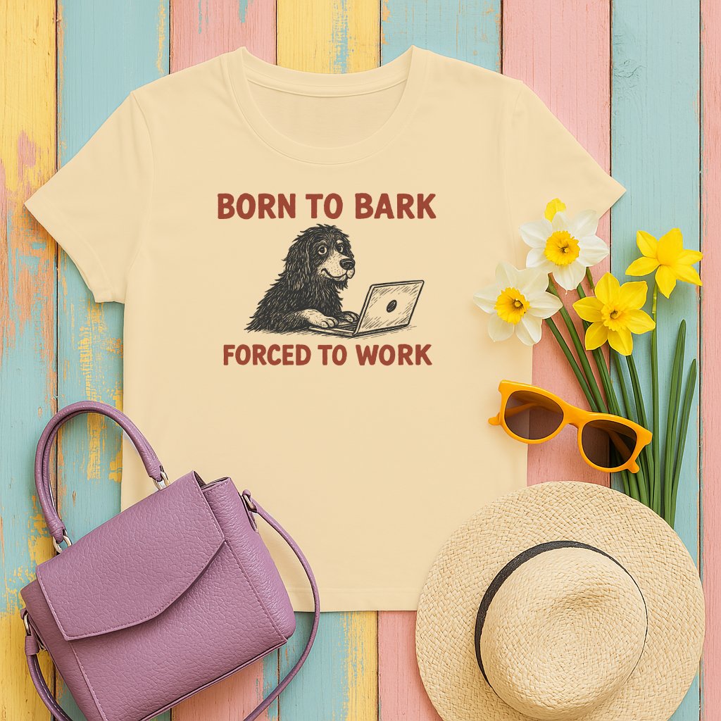 Born to Bark Forced to Work Graphic T-Shirt product type