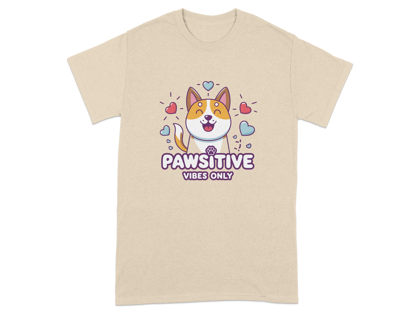 Pawsitive Vibes Only Graphic Tee Shirt product type