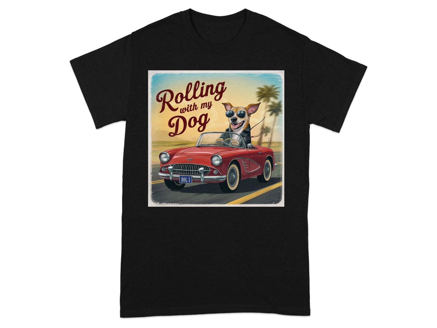 Rolling With My Dog Graphic T-shirt product type