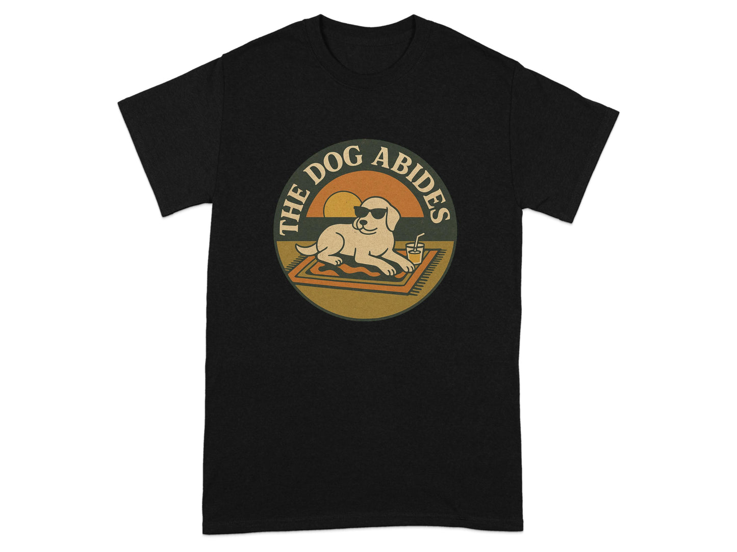 The Dog Abides Vintage Retro Dog Lover Shirt product