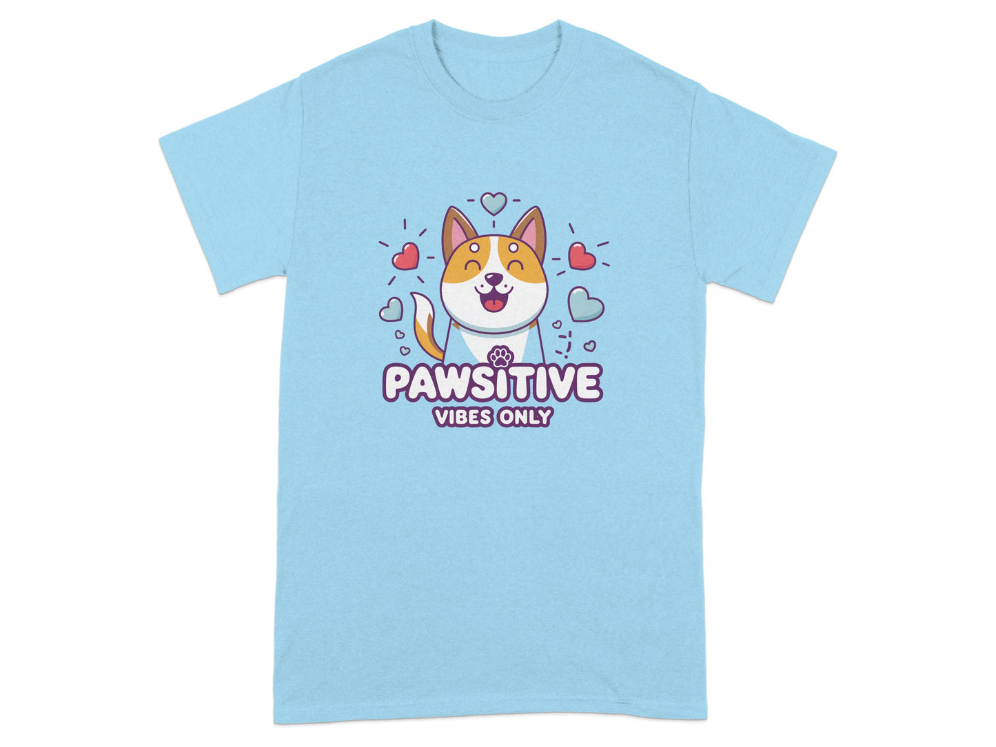 Pawsitive Vibes Only Cute Funny Dog Unisex T-shirt product