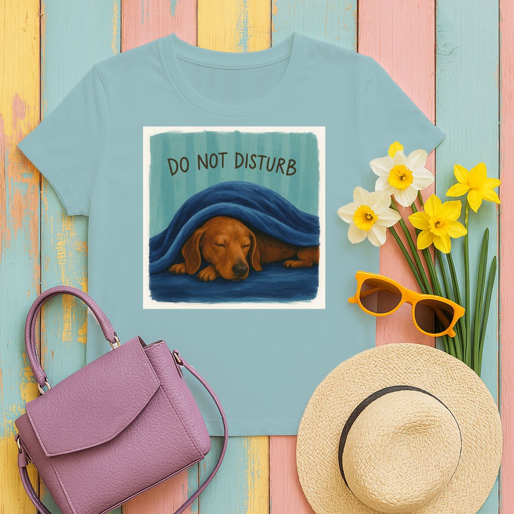 Do Not Disturb Sleeping Puppy Cute Graphic T-shirt product